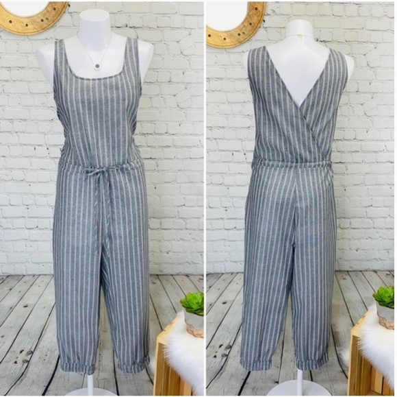 drew striped jumpsuit